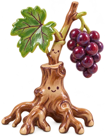 Porte-greffe de vigne, figurine en faïence de FermeVallée