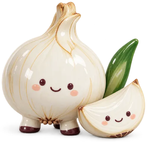 Oignon blanc, figurine en faïence de FermeVallée