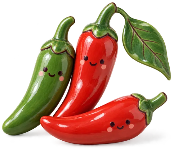 Piment Cheongyang, figurine en faïence de FermeVallée