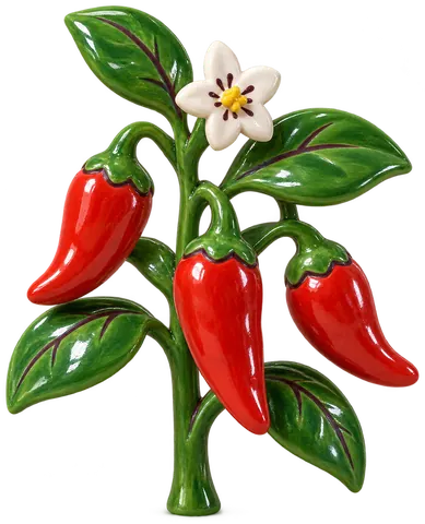 Piment d’Espelette, figurine en faïence de FermeVallée