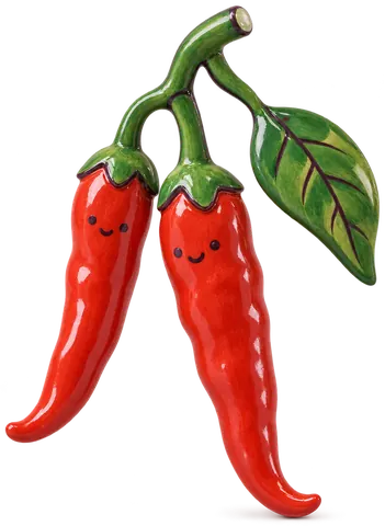 Piment de Cayenne, figurine en faïence de FermeVallée