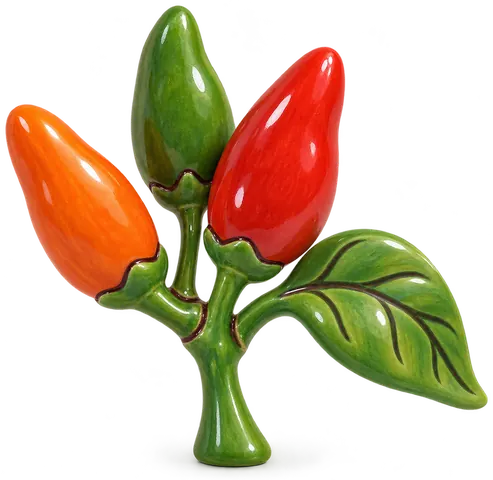 Piment œil d’oiseau, figurine en faïence de FermeVallée