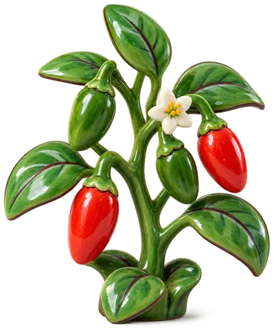 Piment Pequin, figurine en faïence de FermeVallée