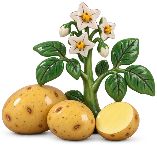 Pomme de terre, figurine en faïence de FermeVallée