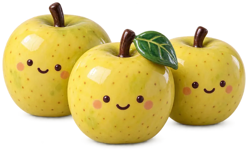 Golden Delicious, figurine en faïence de FermeVallée