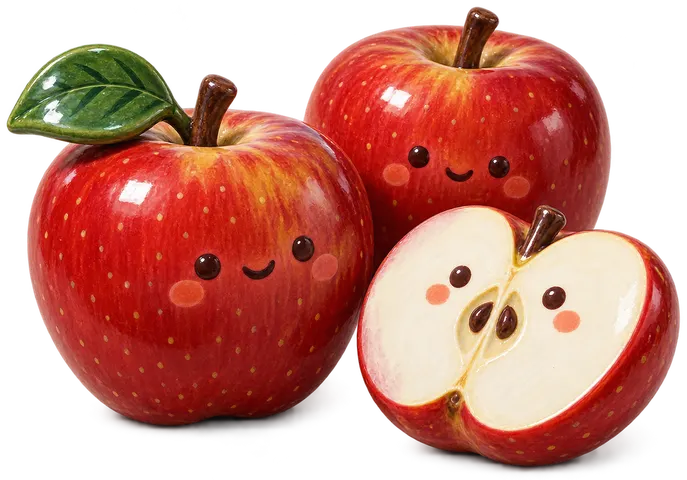 Worcester Pearmain, figurine en faïence de FermeVallée